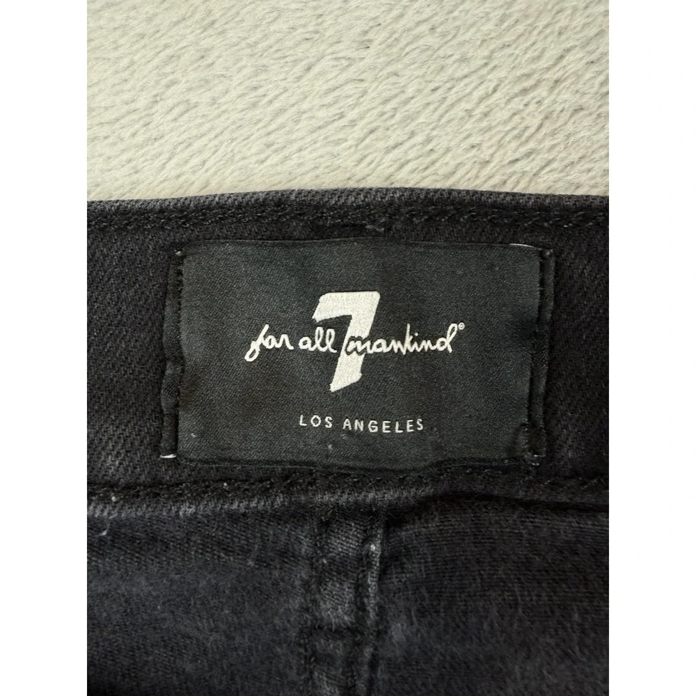 7 For All Mankind Jeans Men's 36 Black Standard Straight USA Denim Pants (35X28)